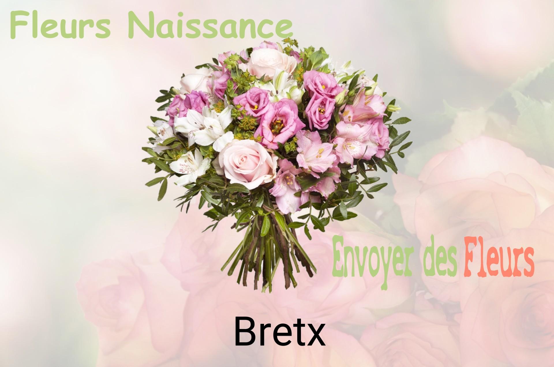 Bouquet de fleurs de naissance livré à Bretx